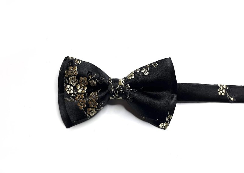 黑金梅花 领结 Bow ties - 领带/领带夹 - 聚酯纤维 黑色