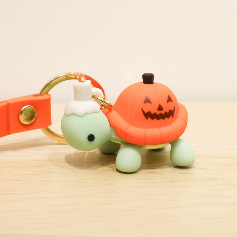 Bellzi | Halloween Torti Figure Keychain 万圣节乌龟公仔吊饰 - 钥匙链/钥匙包 - 硅胶 橘色