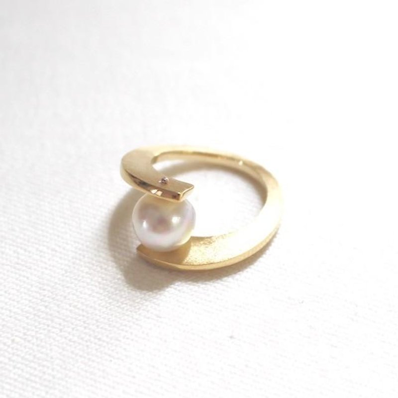 南洋真珠の合わせ腕リング ゴールド色 - 戒指 - 宝石 金色
