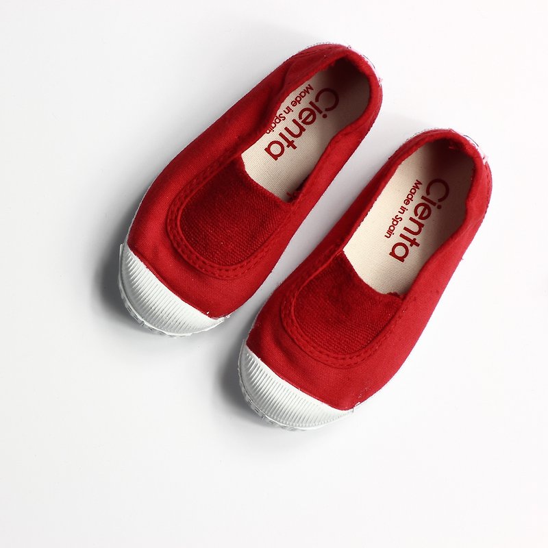 西班牙国民帆布鞋 CIENTA 大人尺寸 红色 香香鞋 75997 02 - 女款休闲鞋 - 棉．麻 红色