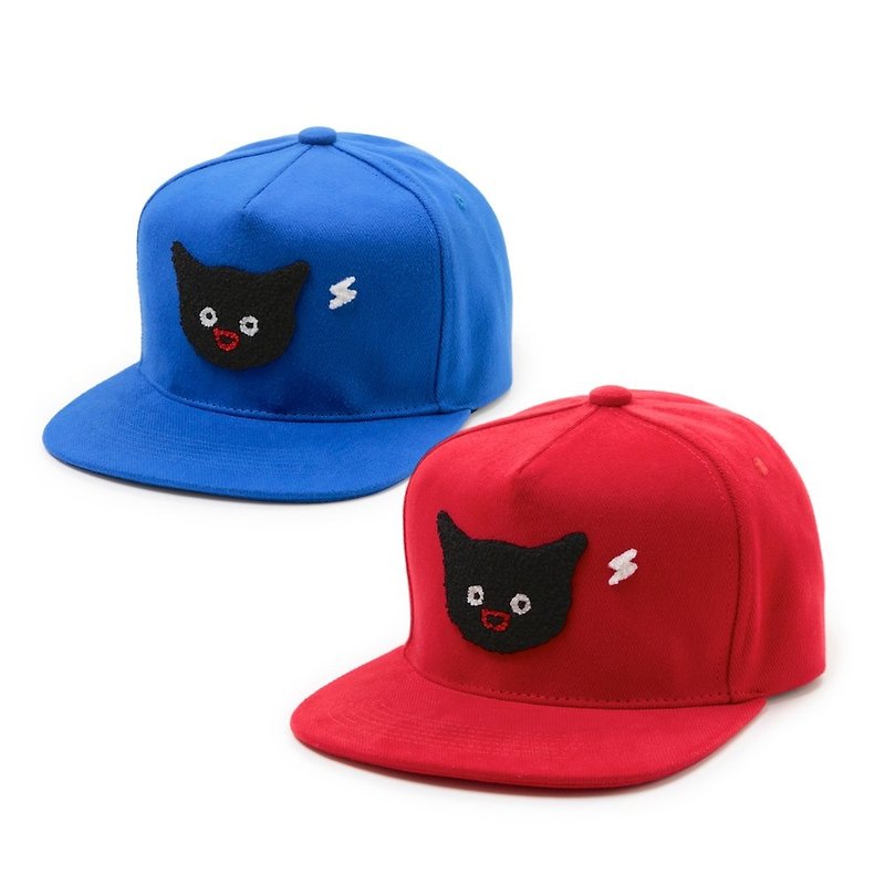 猫猫想电你-棒球帽 - 红 / 蓝二款 - 帽子 - 棉．麻 红色