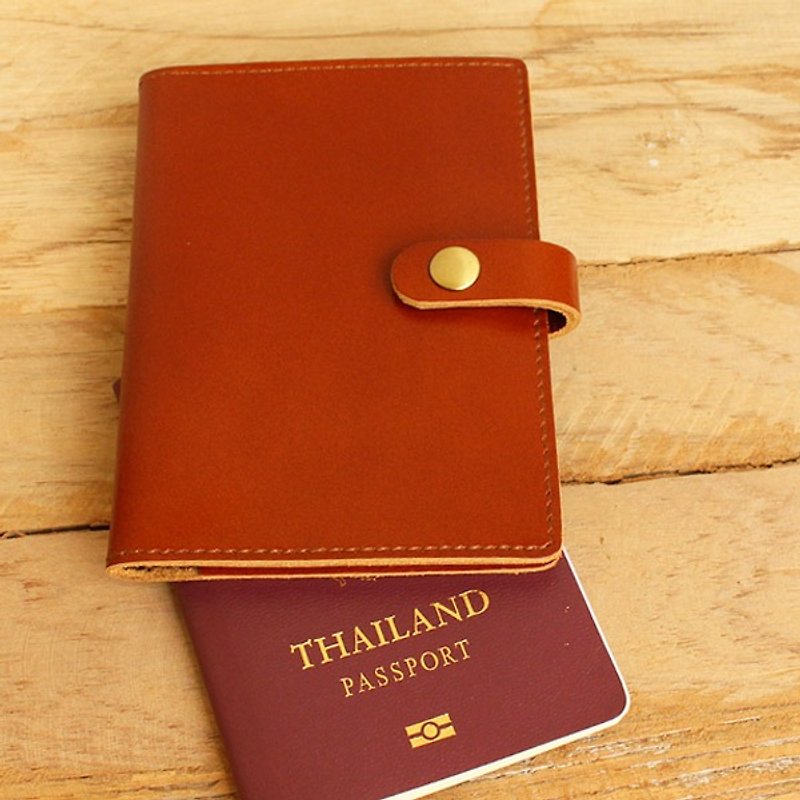Passport Case - Tan (Genuine Cow Leather) / Passport Cover / Passport Holder - 护照夹/护照套 - 真皮 