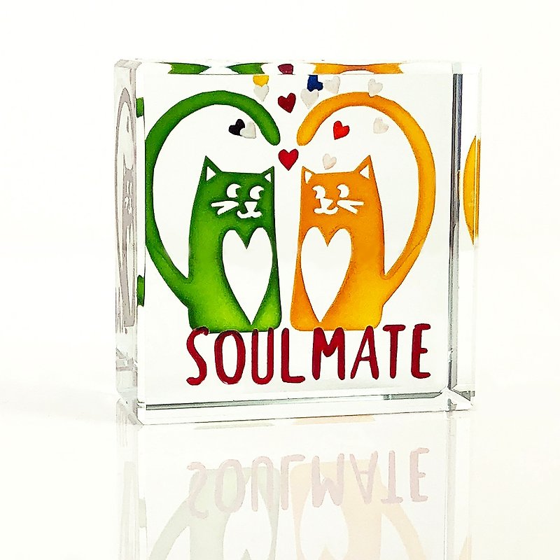 环保玻璃心意方块 Soul Mate - 摆饰 - 玻璃 