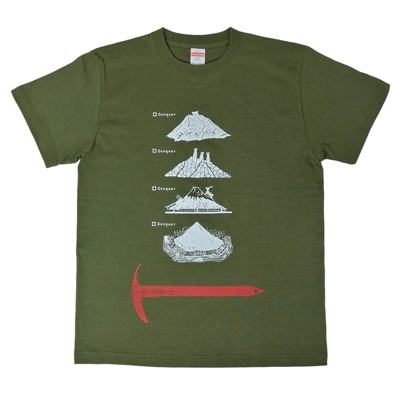 安全登山Tシャツ　メンズ - 男装上衣/T 恤 - 其他材质 绿色