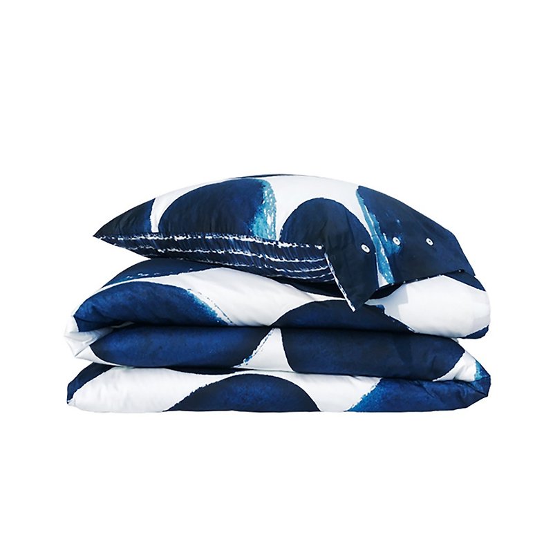 草稿/ciaogao 独立设计雙人標準四件組- 蓝色水墨  床包枕套被套 - 寝具 - 棉．麻 蓝色