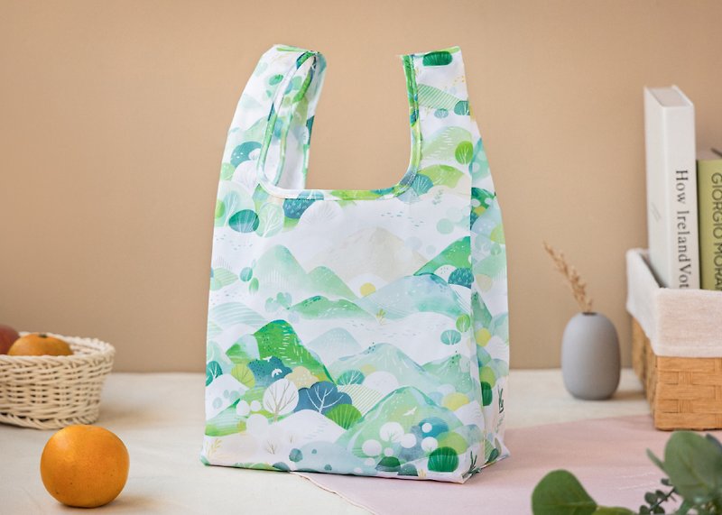 【夏日远足-购物袋】环保提袋 / 可折叠收纳 - 手提包/手提袋 - 聚酯纤维 绿色