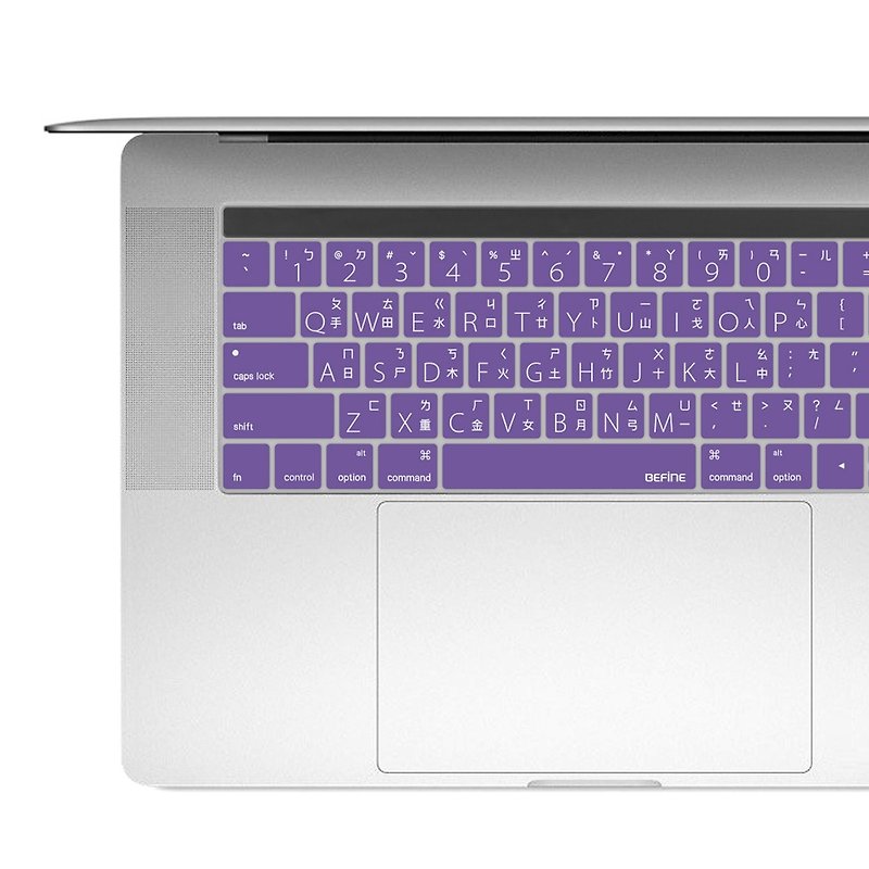 MacBook Pro13/15 中文专用键盘保护膜-紫底白字(8809305227509 - 平板/电脑保护壳 - 硅胶 紫色