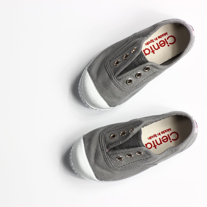 西班牙国民帆布鞋 CIENTA 童鞋尺寸 灰色 香香鞋 70997 23 - 童装鞋 - 棉．麻 灰色