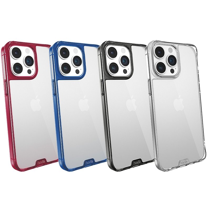 hoda 晶石玻璃军规防摔保护壳 for iPhone 15/15 Plus/15 Pro/15 - 手机配件 - 玻璃 透明
