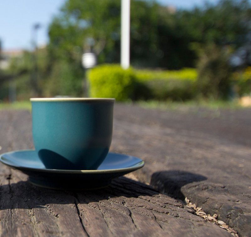 【VIVA】能量陶瓷系列●念香茶具组－钧蓝瓷杯盘组 - 茶具/茶杯 - 陶 蓝色