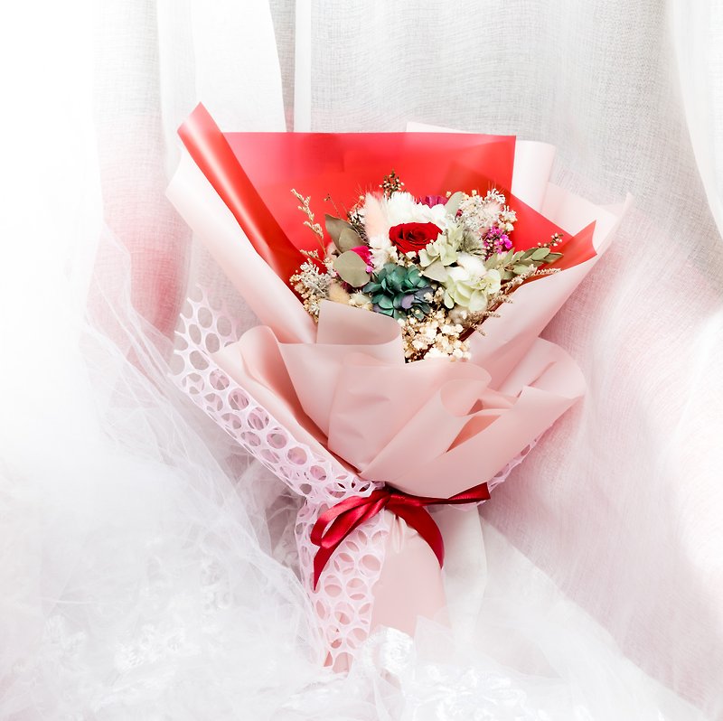 粉红泡泡少女心 干燥花花束 情人节 求婚 婚礼 告白 送礼花束 - 干燥花/捧花 - 植物．花 