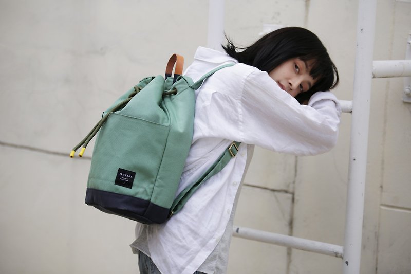 Dumpling spring backpack - 后背包/双肩包 - 棉．麻 绿色