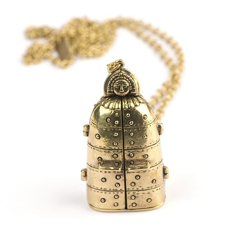 Iron maiden machine pendant in white bronze,Rocker jewelry ,Skull jewelry,Biker jewelry - 项链 - 其他金属 