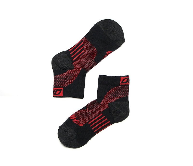 轻•减压袜 轻盈步伐 舒适稳定脚踝的好伙伴【黑红】 - 袜子 - 其他人造纤维 黑色
