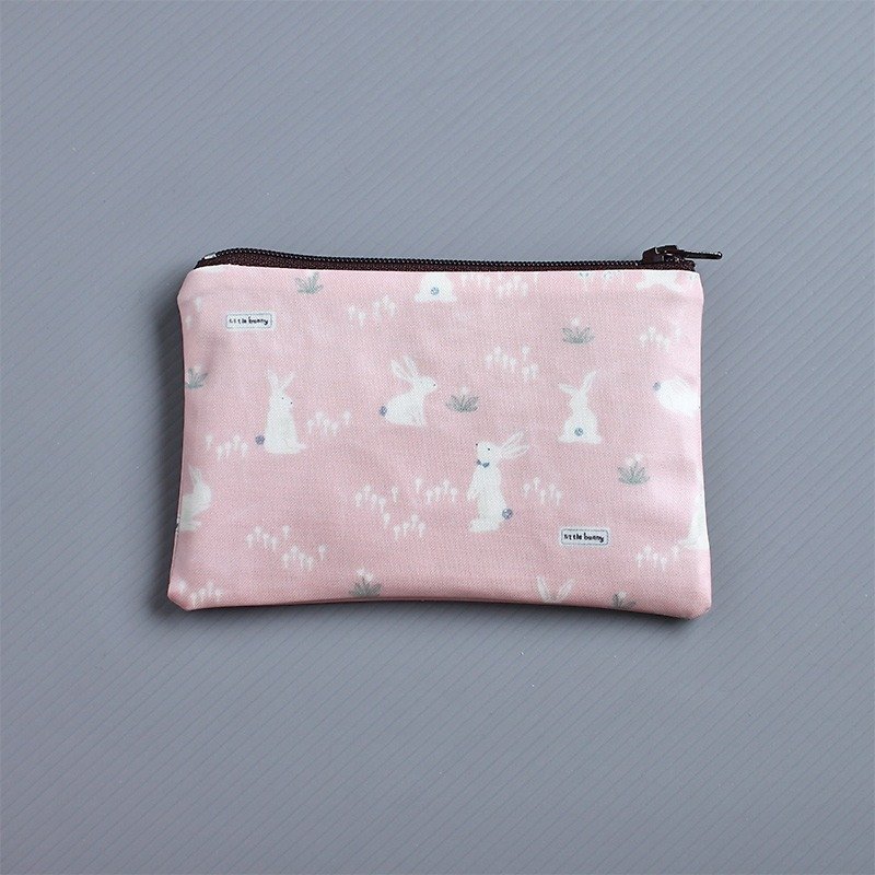可爱小白兔双层钱包 - 皮夹/钱包 - 防水材质 粉红色