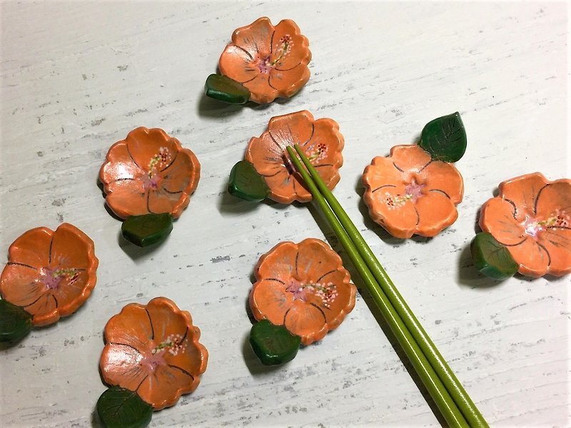 亮橘夏威夷筷子架_陶器筷架 - 筷子/筷架 - 陶 橘色
