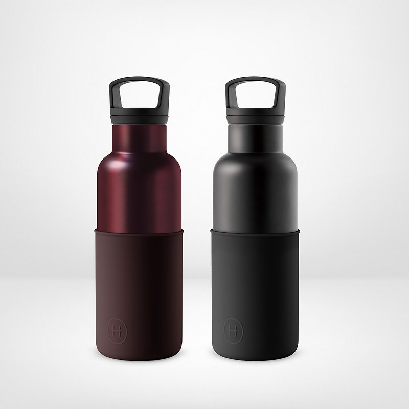 【双瓶组合】 樱桃红-勃根地红瓶(小) + 油墨黑-黑瓶(小) - 水壶/水瓶 - 其他金属 多色