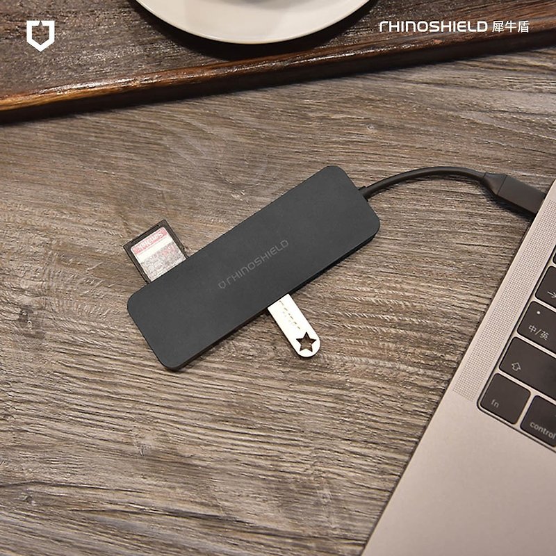USB 3.1 Type-C 七合一 Hub 转接器 - 电脑配件 - 铝合金 黑色