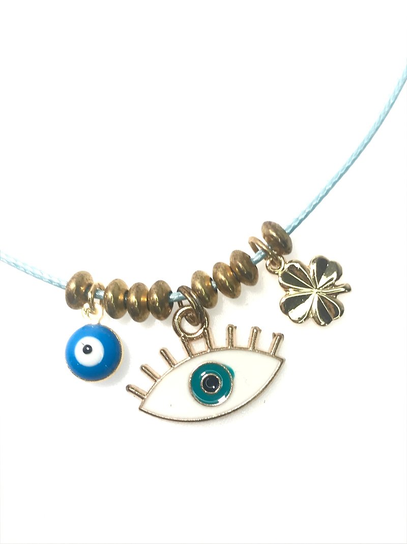 Evil eye necklace - 项链 - 珐琅 蓝色