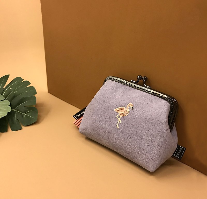 红鹤 口金包 零钱包 缝珠零钱包 - 零钱包 - 聚酯纤维 紫色