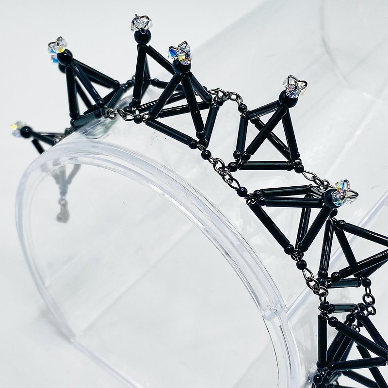 3D Thorn BRACELET(Black) - 手链/手环 - 玻璃 黑色