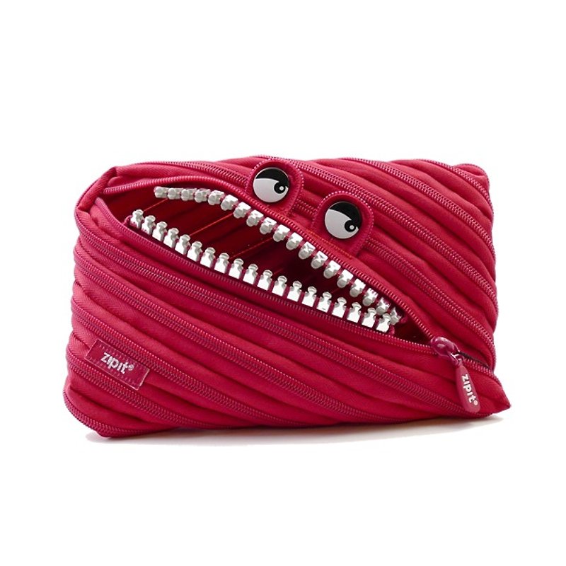 Zipit 怪兽拉链包(钢牙版-大) - 红 - 化妆包/杂物包 - 其他材质 