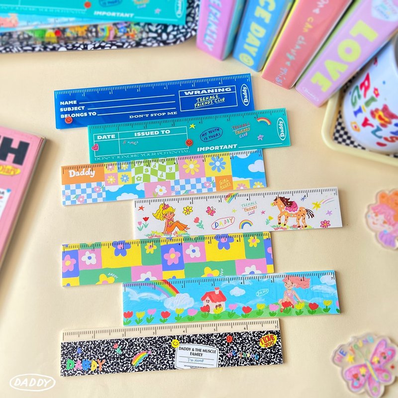 Daddy Ruler, the cutest ruler, 7 new designs, unique - 其他 - 塑料 多色