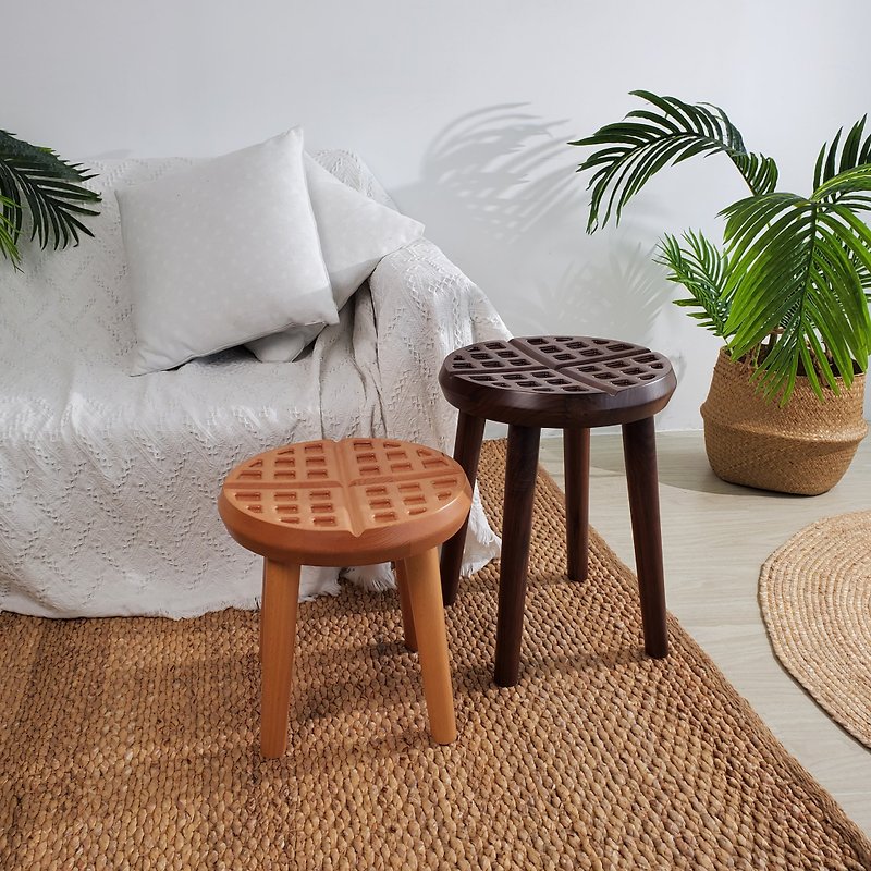 【微森林精选设计】华夫饼--格子松饼造型椅--原味--巧克力口味 - 椅子/沙发 - 木头 咖啡色