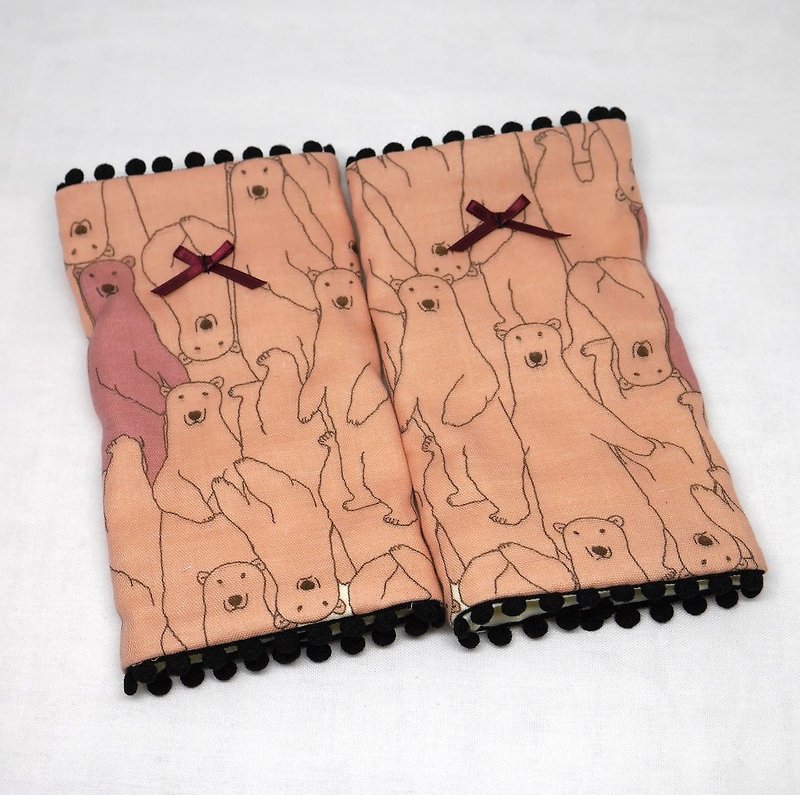 Japanese Handmade 8-layer-gauze droop sucking pads - 围嘴/口水巾 - 棉．麻 粉红色
