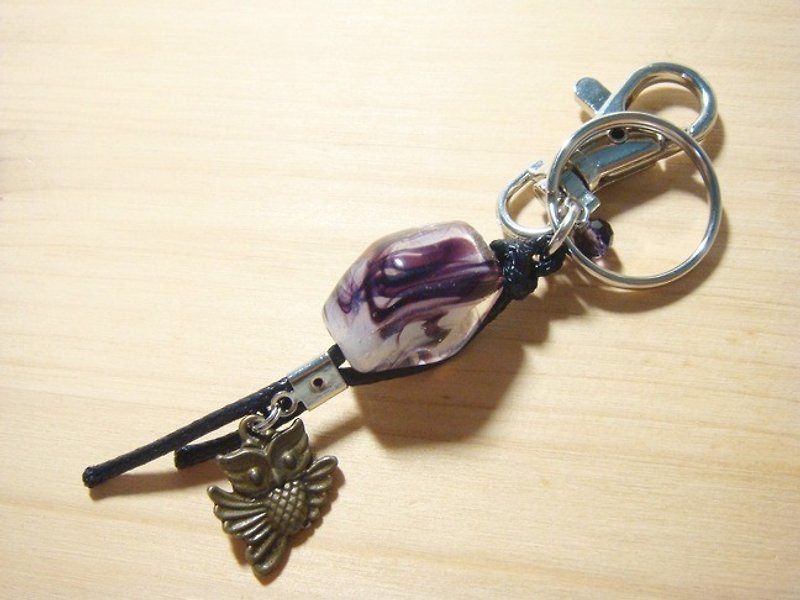 柚子林手工琉璃 - 水墨画风 - 渲色 - 冬 - 钥匙圈 / 包包吊饰 - 钥匙链/钥匙包 - 玻璃 多色