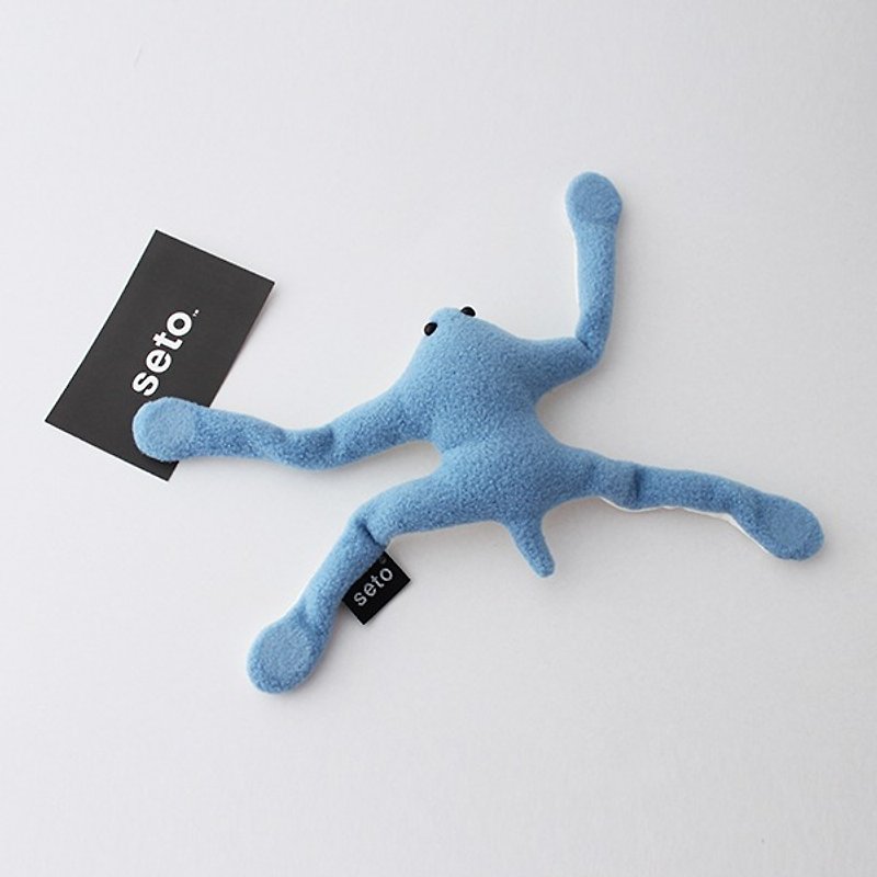 The gecko plush magnet　Water blue - 玩偶/公仔 - 聚酯纤维 蓝色