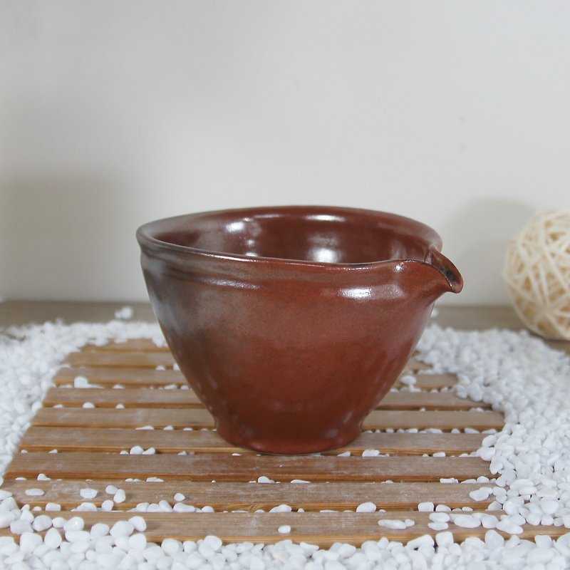 金属铁红茶海,公道杯-容量约300,250,180ml - 茶具/茶杯 - 陶 红色