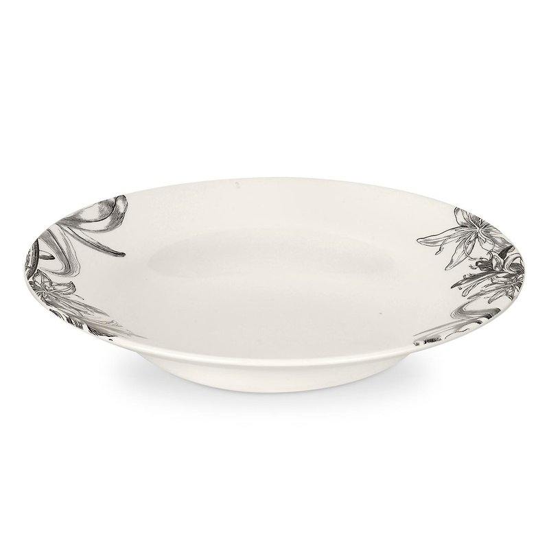 Agapanthus 优雅百子莲系列-10.5寸义式餐碗 - 碗 - 瓷 白色