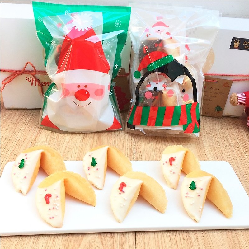 圣诞礼物  圣彩缤粉彩珠白巧克力 手工现烤幸运饼干 情人礼物 - 手工饼干 - 新鲜食材 白色