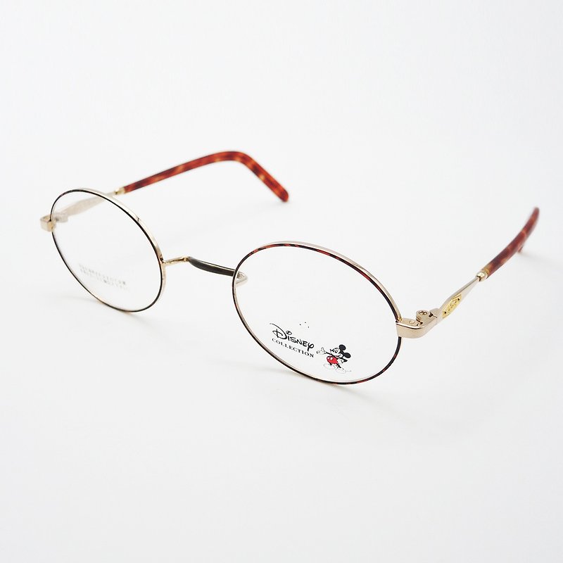 梦露眼镜店 / 日本90年代古董小圆眼镜框 no.A35 vintage - 眼镜/眼镜框 - 贵金属 金色