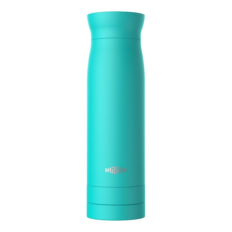 加拿大 utillife Grab-n-Go 收纳夹层保温杯/湖水绿/420ml - 水壶/水瓶 - 其他金属 蓝色