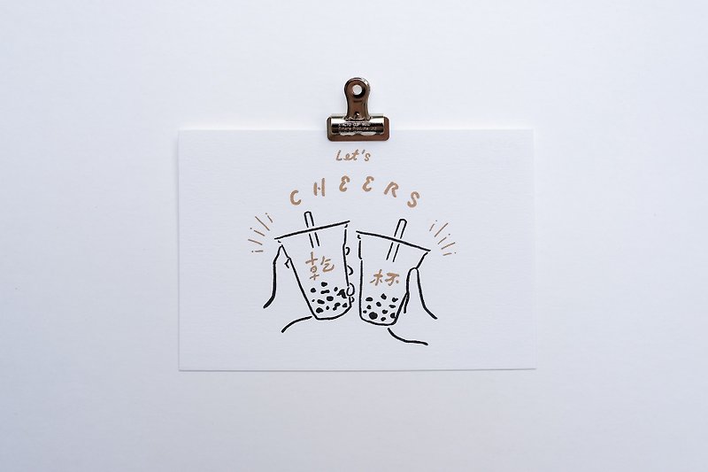 WHOSMiNG台湾明信片系列 - BUBBLE TEA 珍珠奶茶 - 卡片/明信片 - 纸 白色