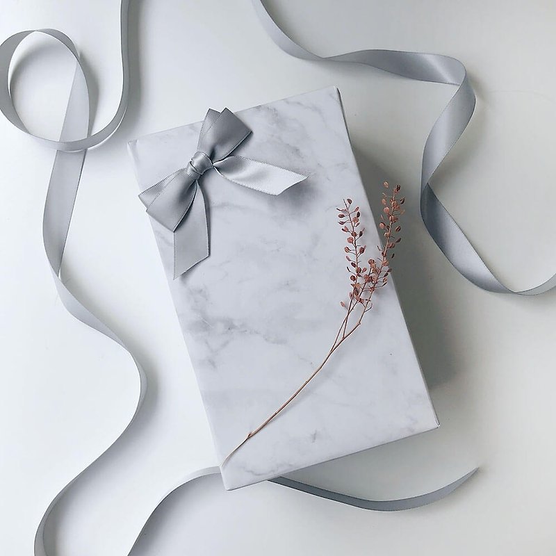 【手工包装服务】大理石纹包装纸 -不单独贩售 - 包装材料 - 纸 银色