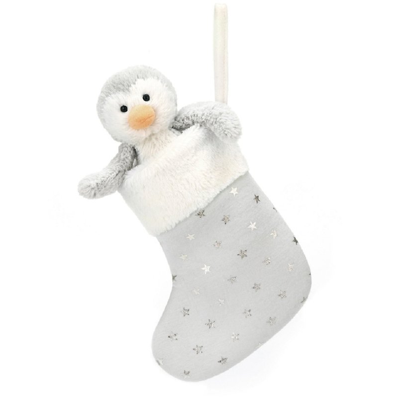 Jellycat Bashful Penguin Stocking 企鹅圣诞袜 23厘米 - 玩偶/公仔 - 聚酯纤维 
