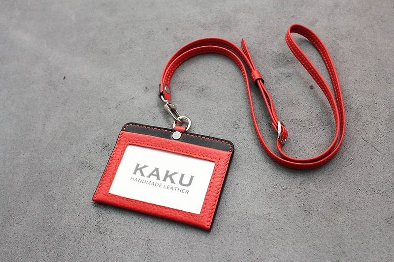 KAKU皮革设计 识别证夹 证件夹 悠游卡夹 卡片夹 - 证件套/卡套 - 真皮 红色