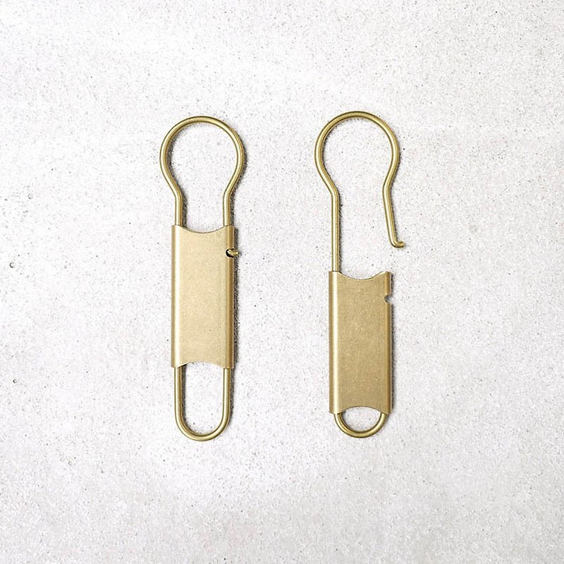 日本制 黄铜长条扁型钥匙勾环 2 个 - 钥匙链/钥匙包 - 其他金属 