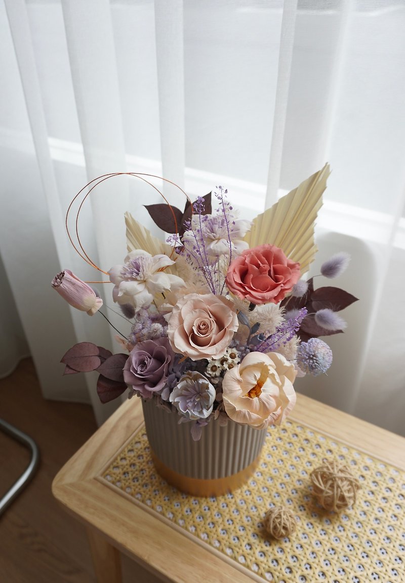 紫气东来唯美桌花 - 干燥花/捧花 - 植物．花 紫色