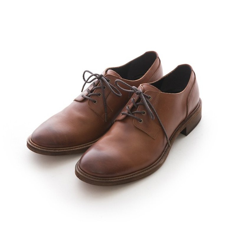 ARGIS Vibram皮革鞋底德比绅士皮鞋 #21342咖啡 -日本手工制 - 男款皮鞋 - 纸 咖啡色