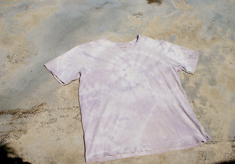 植物染上衣OM上衣T-shirt Yoga Top Natural dye - 男装上衣/T 恤 - 棉．麻 白色