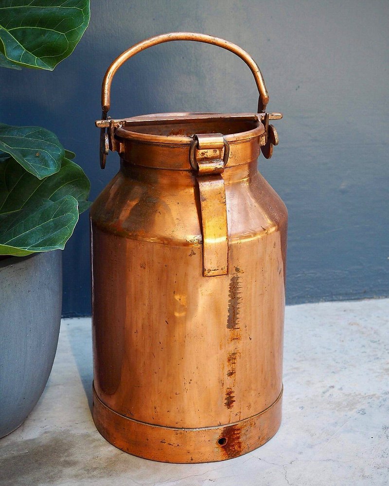 英国古董红铜牛奶桶 - 摆饰 - 铜/黄铜 