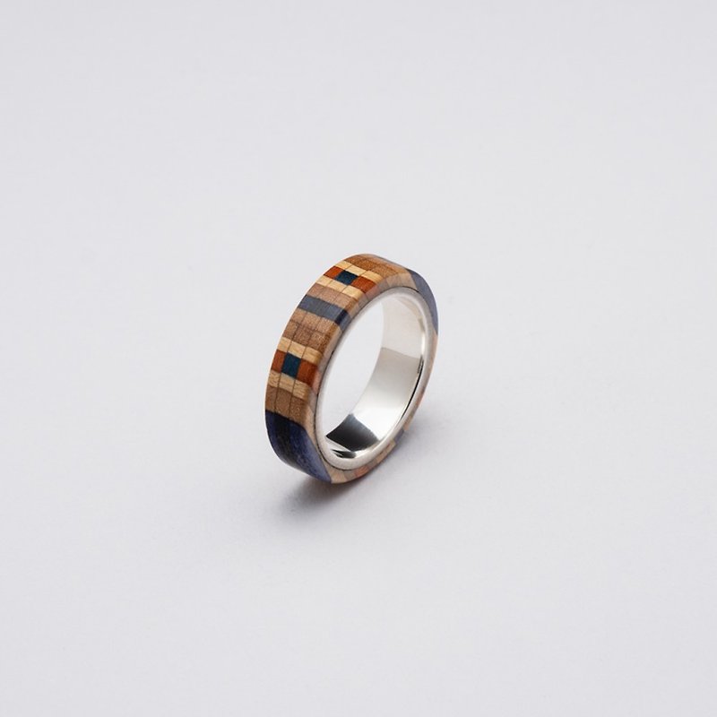 寄木样式戒指R0410001 - 戒指 - 木头 多色
