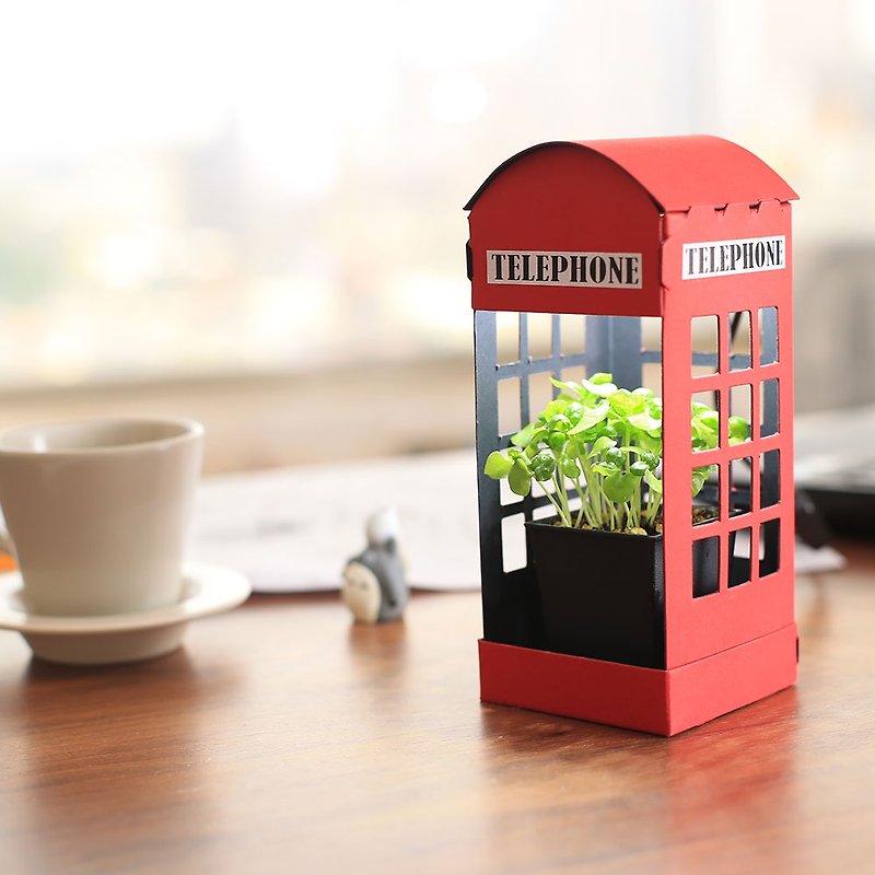 LED植栽灯 电话亭+拇指西瓜栽培套组 - 植栽/盆栽 - 植物．花 红色