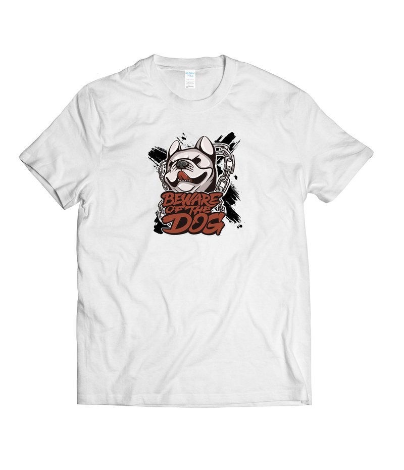 极道恶犬彩色-T-shirt 白/黑/灰/藏青 - 男装上衣/T 恤 - 棉．麻 多色