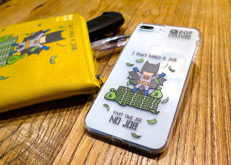 iPhone SE2/8/7/XR XS Max 招财蝙蝠 漫画英雄 透明手机套 手机壳 - 手机壳/手机套 - 硅胶 透明