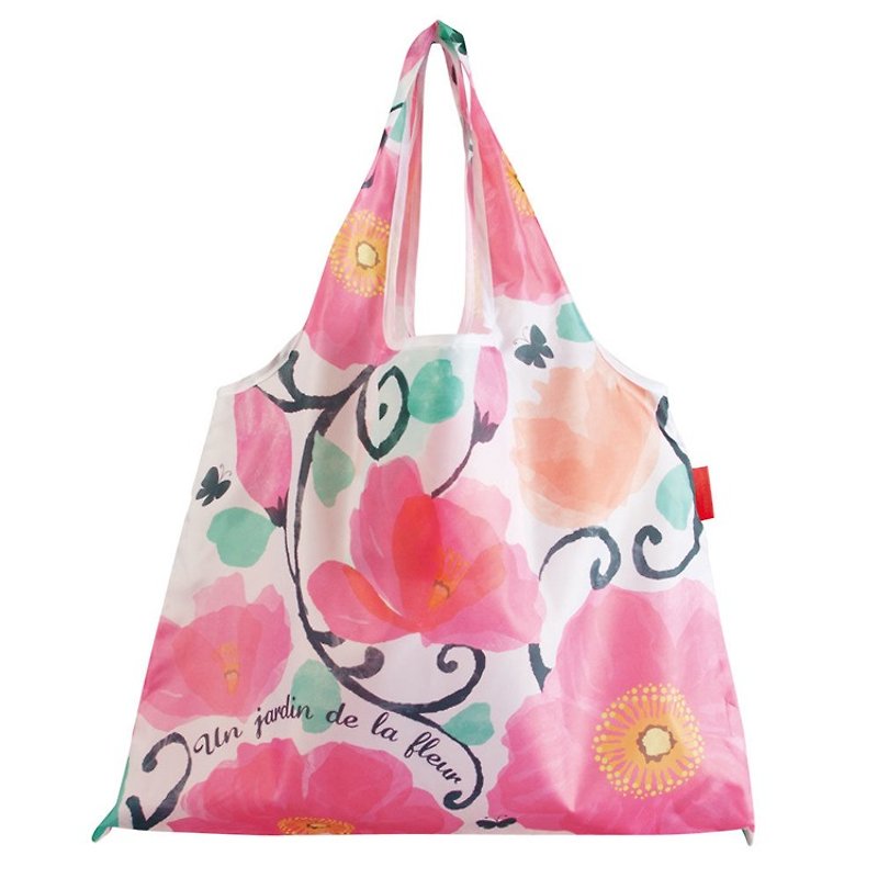 日本 Prairie Dog 设计包/环保袋/购物袋/手提袋 - 牡丹 - 侧背包/斜挎包 - 塑料 粉红色
